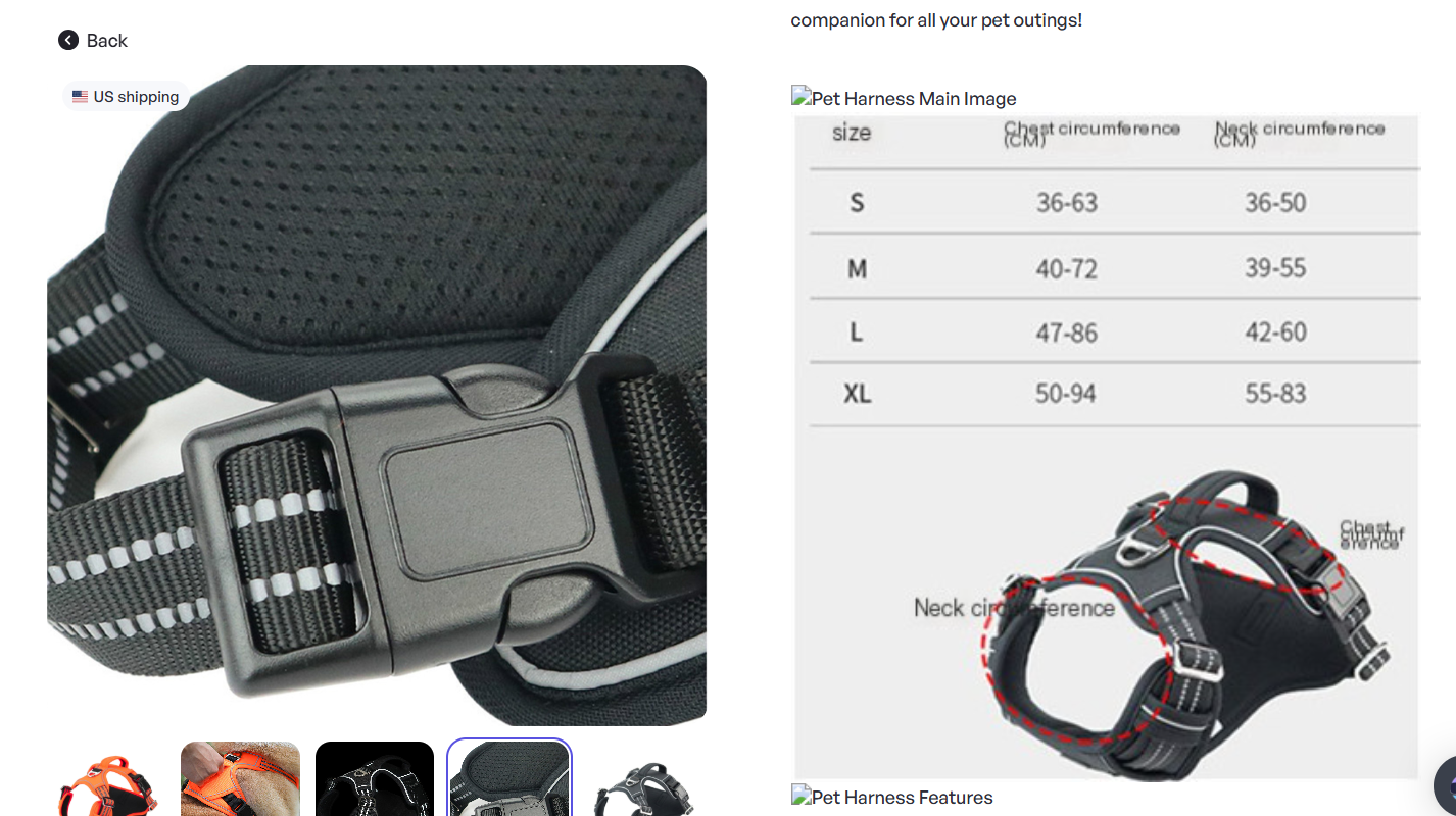 Sturdy Waterproof Dog Harness with Handle